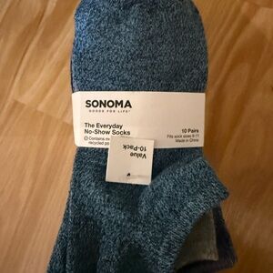 adidas Blue No-Show Socks - 10 Pack